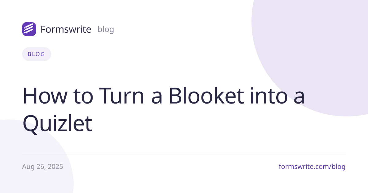 How to Turn a Blooket into a Quizlet