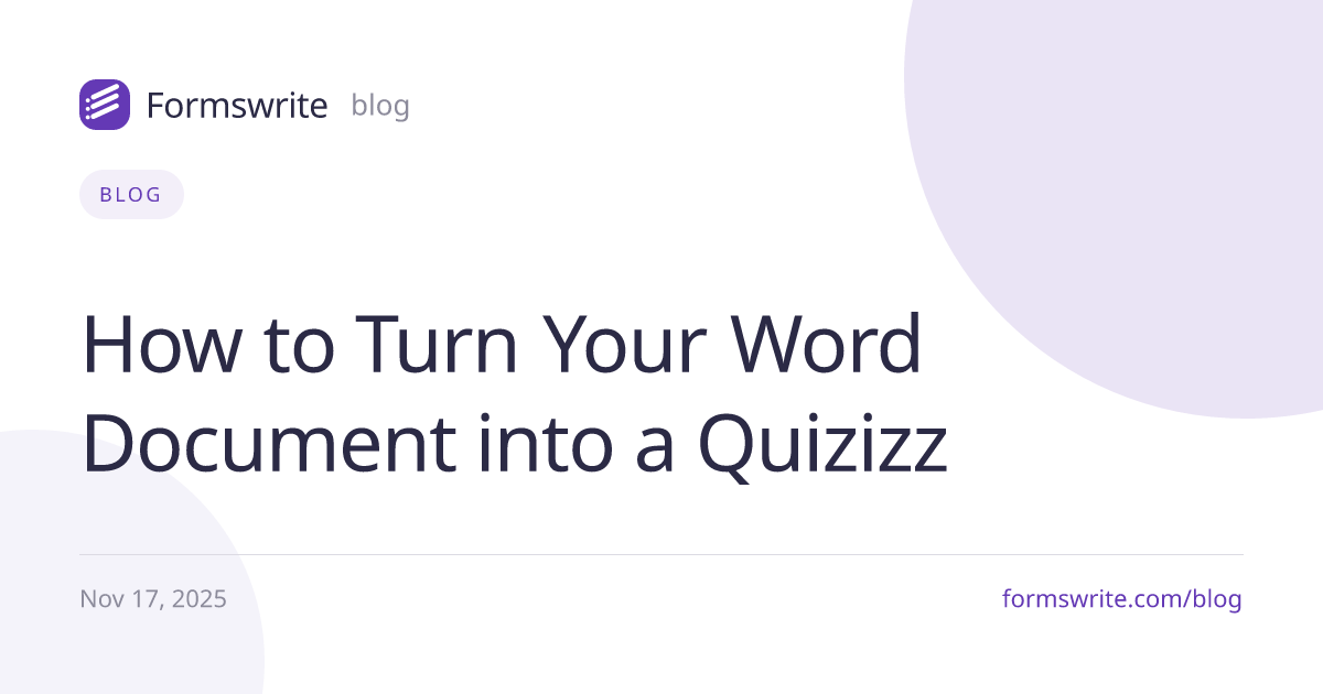 How to Turn Your Word Document into a Quizizz