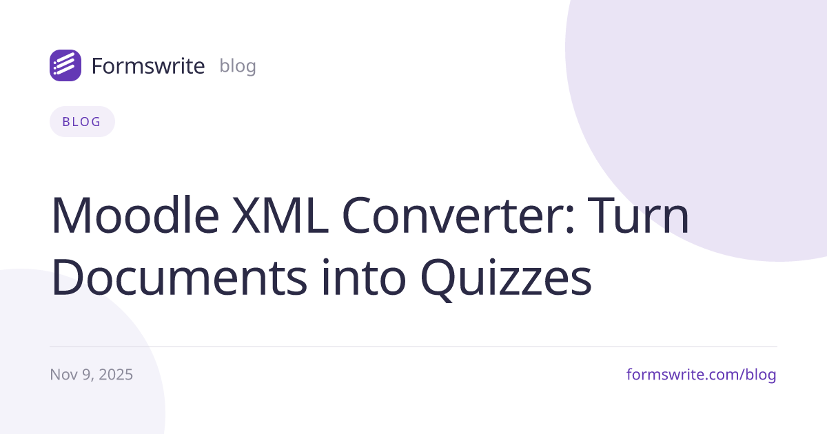 Moodle XML Converter: Turn Documents into Quizzes
