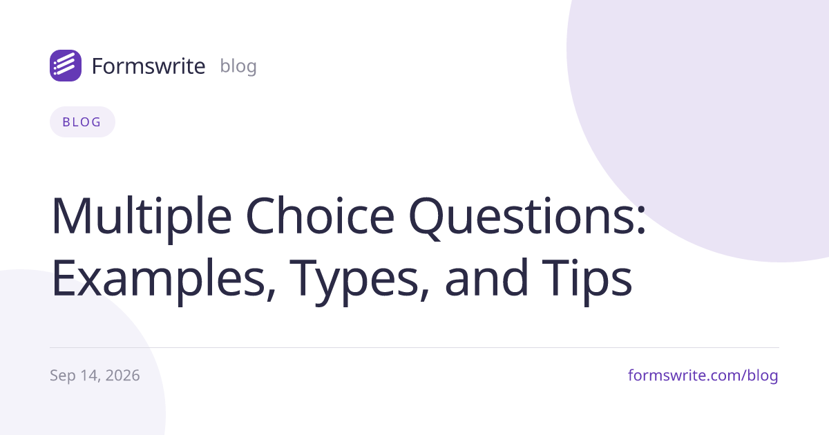 Multiple Choice Questions: Examples, Types, and Tips