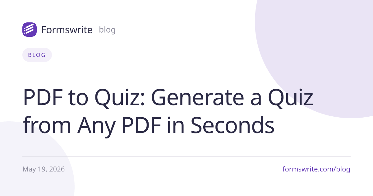 PDF to Quiz: Generate a Quiz from Any PDF in Seconds