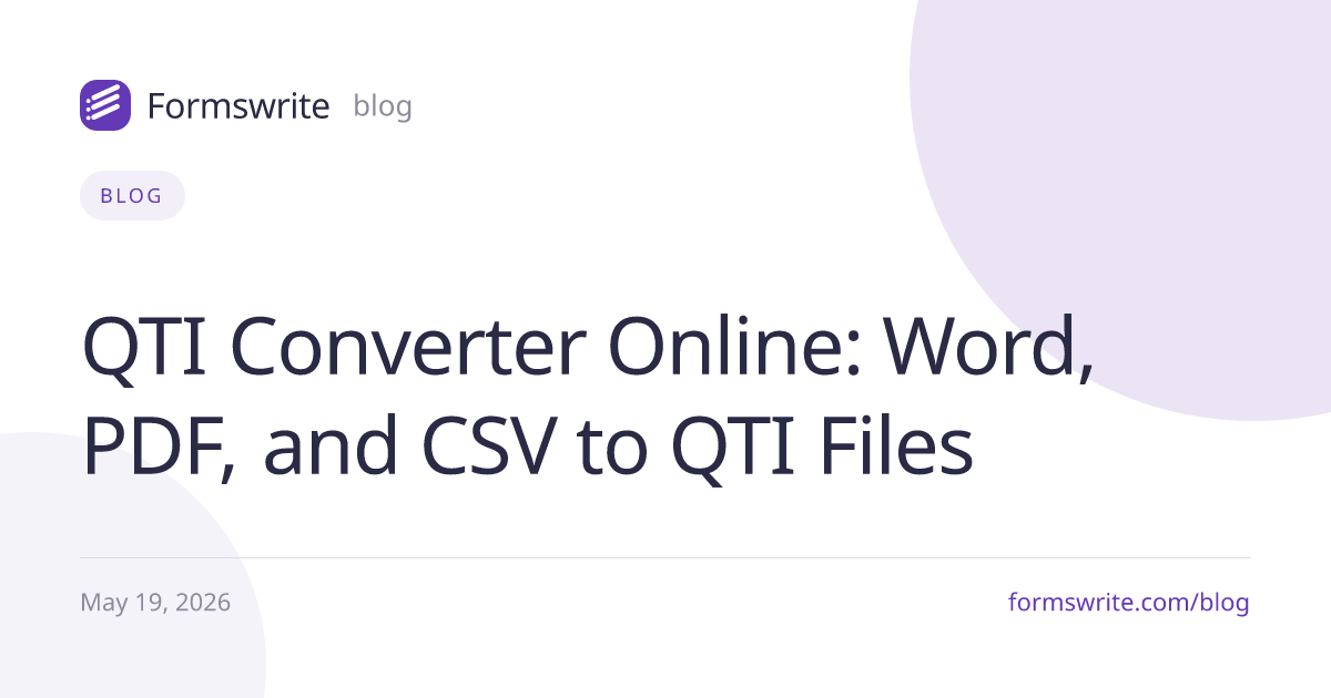 QTI Converter Online: Word, PDF, and CSV to QTI Files